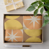 ミッドセンチュリースターバストオンオレンジイエローサークル 薄葉紙 (ギフト)