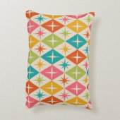 ミッドセンチュリースターバストオンカラフルレトロダイヤモンド アクセントクッション (裏面(縦))