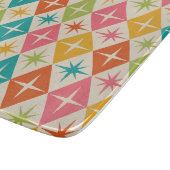 ミッドセンチュリースターバストオンカラフルレトロダイヤモンド カッティングボード (角)