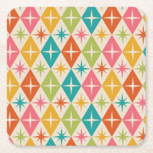 ミッドセンチュリースターバストオンカラフルレトロダイヤモンド