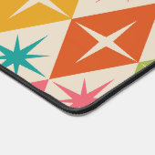 ミッドセンチュリースターバストオンカラフルレトロダイヤモンド デスクマット (コーナー)