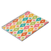 ミッドセンチュリースターバストオンカラフルレトロダイヤモンド ノートブック (左側)