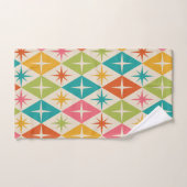 ミッドセンチュリースターバストオンカラフルレトロダイヤモンド ハンドタオル (ハンドタオル)