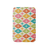 ミッドセンチュリースターバストオンカラフルレトロダイヤモンド バスマット (正面縦)