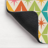 ミッドセンチュリースターバストオンカラフルレトロダイヤモンド マウスパッド (コーナー)