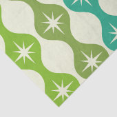 ミッドセンチュリースターバストオングリーンブルーオージーパターン 薄葉紙 (詳細)