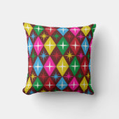 ミッドセンチュリースターバストオンハーレクインダイヤモンド クッション (正面)