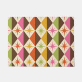 ミッドセンチュリースターバストオンハーレクインダイヤモンド ドアマット (正面)