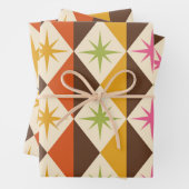 ミッドセンチュリースターバストオンハーレクインダイヤモンド ラッピングペーパーシート (インサイチュ)