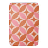 ミッドセンチュリースターバストオンピンクオレンジサークル バスマット (正面縦)