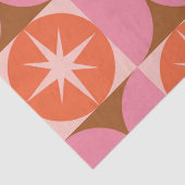 ミッドセンチュリースターバストオンピンクオレンジサークル 薄葉紙 (詳細)