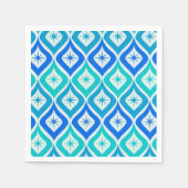 ミッドセンチュリースターバストオンブルーターコイズオーギー スタンダードカクテルナプキン (正面)