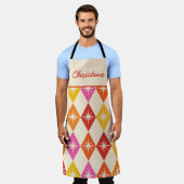 ミッドセンチュリースターバストオンレトロダイヤモンドカスタム エプロン (着用した状態)