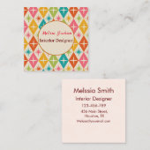 ミッドセンチュリースターバストオンレトロダイヤモンドカスタム スクエア名刺 (正面/裏面)