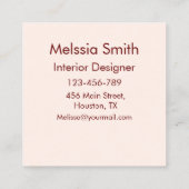 ミッドセンチュリースターバストオンレトロダイヤモンドカスタム スクエア名刺 (裏面)