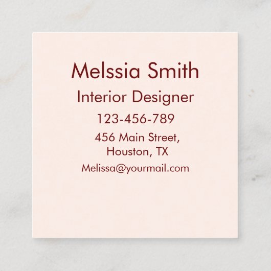 ミッドセンチュリースターバストオンレトロダイヤモンドカスタム スクエア名刺 (裏面)