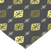 ミッドセンチュリースターバストダイヤモンドブラックイエロー ショートテーブルランナー (コーナー)