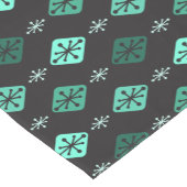 ミッドセンチュリースターバストダイヤモンドブラックターコイズ ショートテーブルランナー (コーナー)