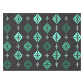 ミッドセンチュリースターバストダイヤモンドブラックターコイズ テーブルクロス (正面(横))