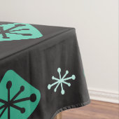 ミッドセンチュリースターバストダイヤモンドブラックターコイズ テーブルクロス (インサイチュ)