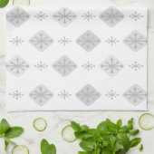 ミッドセンチュリースターバストダイヤモンドライトグレー キッチンタオル (折り畳み)