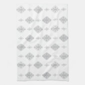 ミッドセンチュリースターバストダイヤモンドライトグレー キッチンタオル (縦)