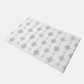 ミッドセンチュリースターバストダイヤモンドライトグレー ドアマット (アングル)