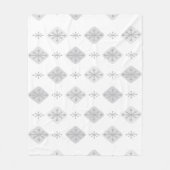 ミッドセンチュリースターバストダイヤモンドライトグレー フリースブランケット (正面)