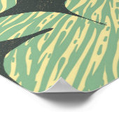 ミッドセンチュリースターバスト幾何学デザイン ポスター (角)