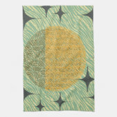 ミッドセンチュリースターバスト幾何学的デザイン。 キッチンタオル (縦)