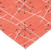 ミッドセンチュリースターバスト |オレンジ、白黒 テーブルクロス (アングル)