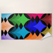 ミッドセンチュリースターモダンズ ビーチタオル (正面)