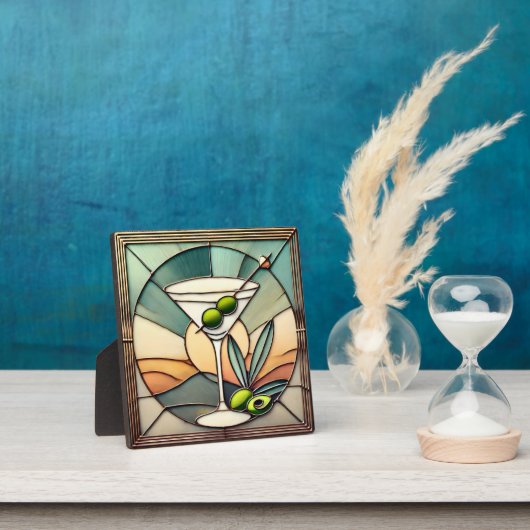 ミッドセンチュリーステンドグラス2オリーブマルティーニ フォトプラーク (インサイチュ)