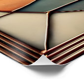 ミッドセンチュリーステンドグラス2オリーブマルティーニ ポスター (コーナー)