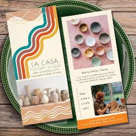 ミッドセンチュリーストライプクリエイティブマーケティングラックカード ラックカード