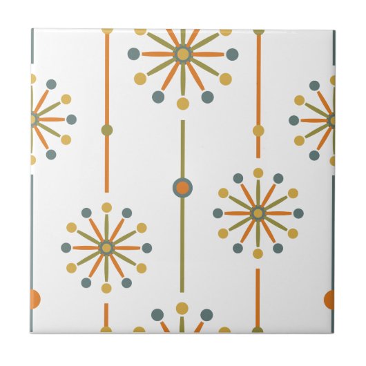 ミッドセンチュリーストライプスターバストカスタムカラーSVG タイル (正面)