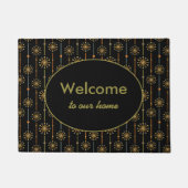 ミッドセンチュリーストライプスターバストカスタムカラーSVG ドアマット (正面)