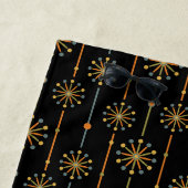 ミッドセンチュリーストライプスターバストカスタムカラーSVG ビーチタオル (インサイチュ)