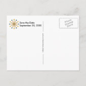 ミッドセンチュリーストライプスターバストカスタムカラーSVG ポストカード (裏面)