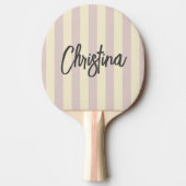 ミッドセンチュリーストライプポロキス色彩の鮮やか名 卓球ラケット (正面)