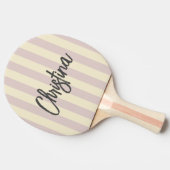 ミッドセンチュリーストライプポロキス色彩の鮮やか名 卓球ラケット (横)