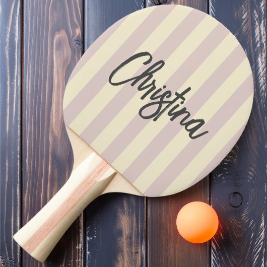 ミッドセンチュリーストライプポロキス色彩の鮮やか名 卓球ラケット
