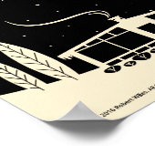 ミッドセンチュリースノーシーンブラック ポスター (角)