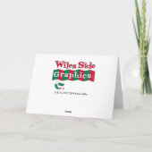 ミッドセンチュリースノースケープのクリスマスカード：ブラック シーズンカード (裏面)