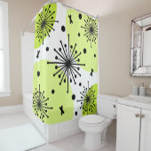 ミッドセンチュリースプートニクスターバストシャルトレウス シャワーカーテン (インサイチュ)