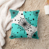 ミッドセンチュリースプートニクスターバストターコイズ クッション (ブランケット)