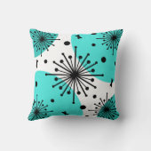 ミッドセンチュリースプートニクスターバストターコイズ クッション (裏面)