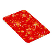 ミッドセンチュリースプートニクパターン、深いレッド マグネット (右側)