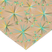 ミッドセンチュリースプートニク模様、Taupe Tan テーブルクロス (アングル)