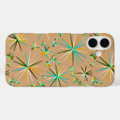 ミッドセンチュリースプートニク模様、Taupe Tan Case-Mate iPhoneケース (裏面 (横))